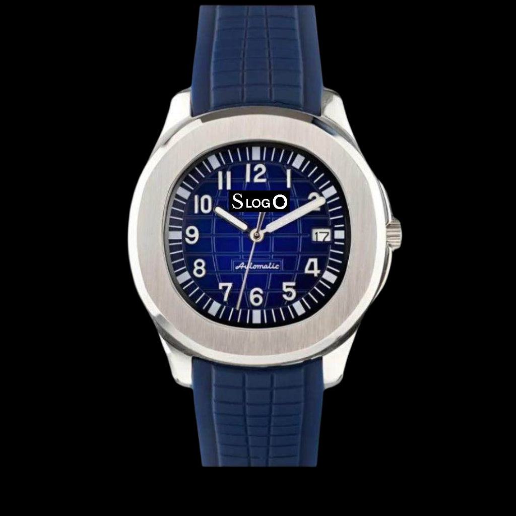 SeikNaut Dark Blue Series Seiko Mod luxury watch with NH35 movement and sapphire crystal