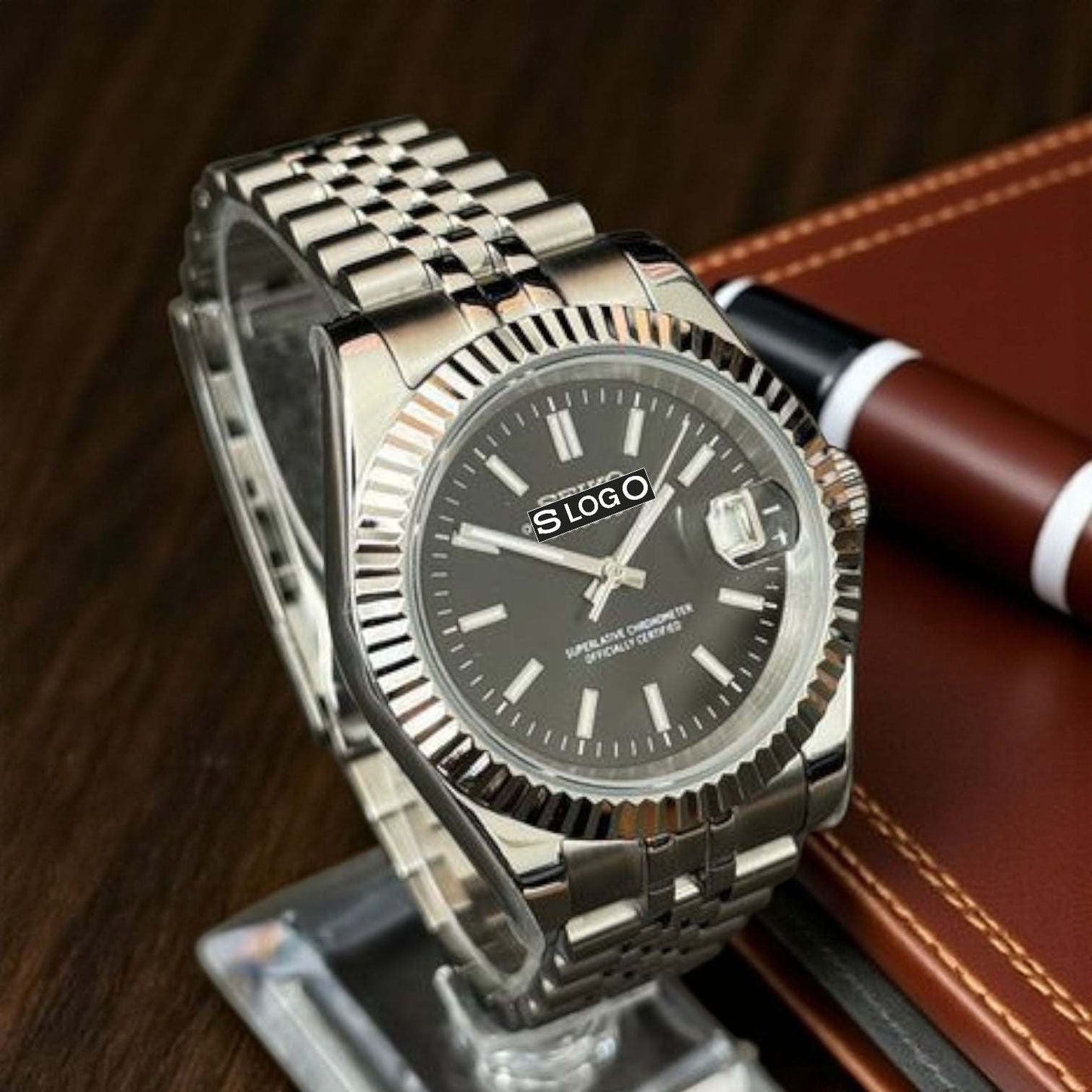S Mod Date Window Black Dial - Timeless - Modtime - MODTIME