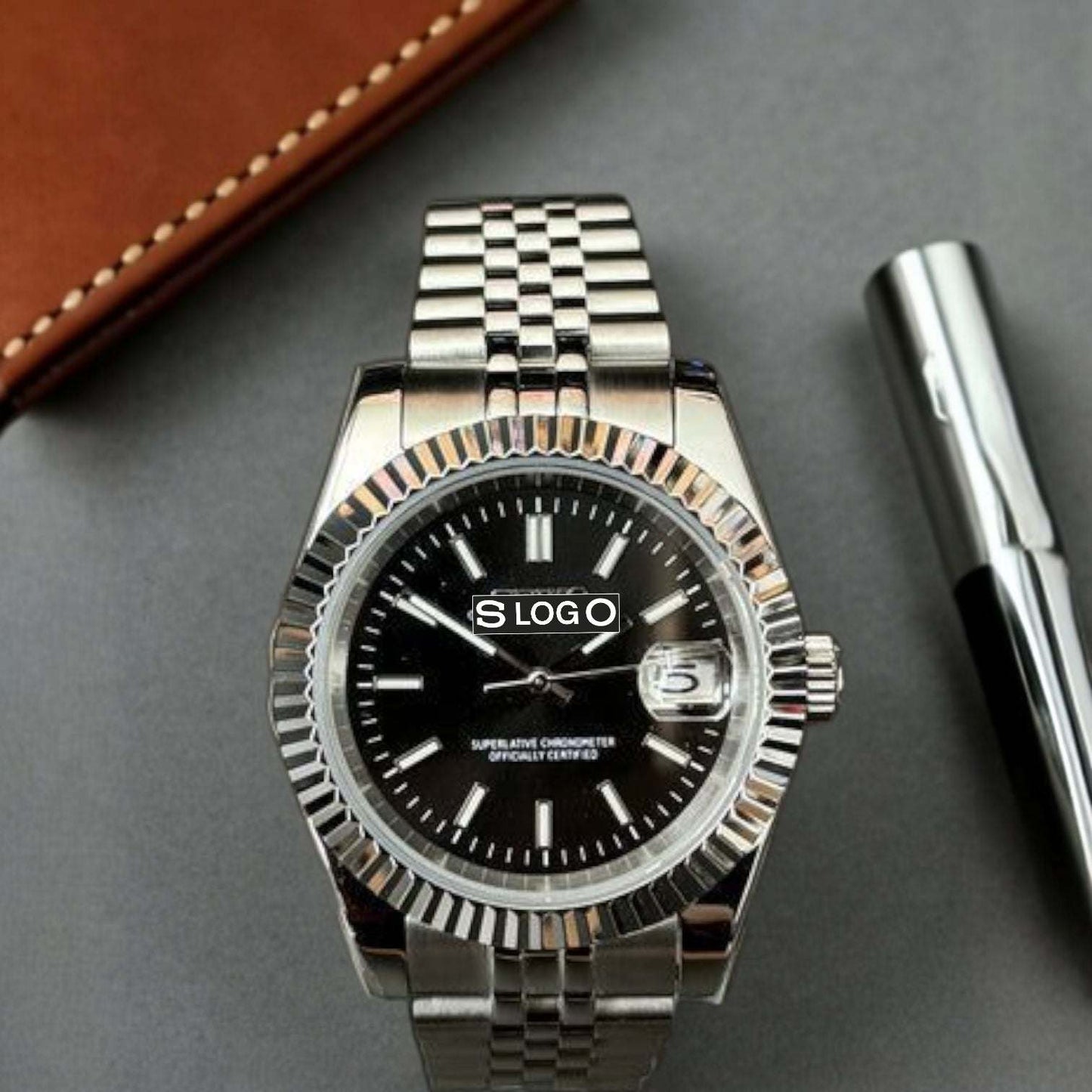 S Mod Date Window Black Dial - Timeless - Modtime - MODTIME