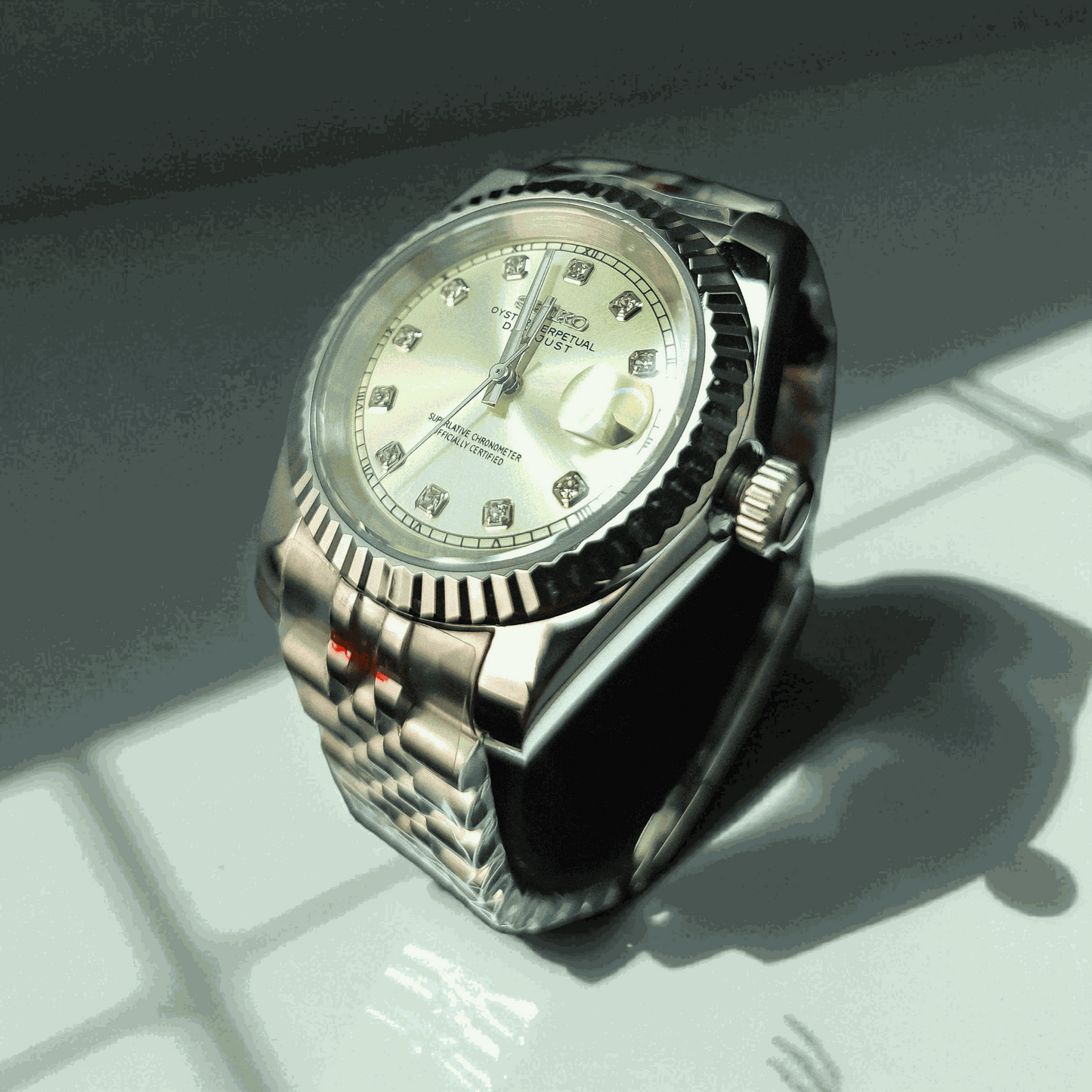 S Mod Date Window DJ Champagne Gem Dial - Modtime - MODTIME