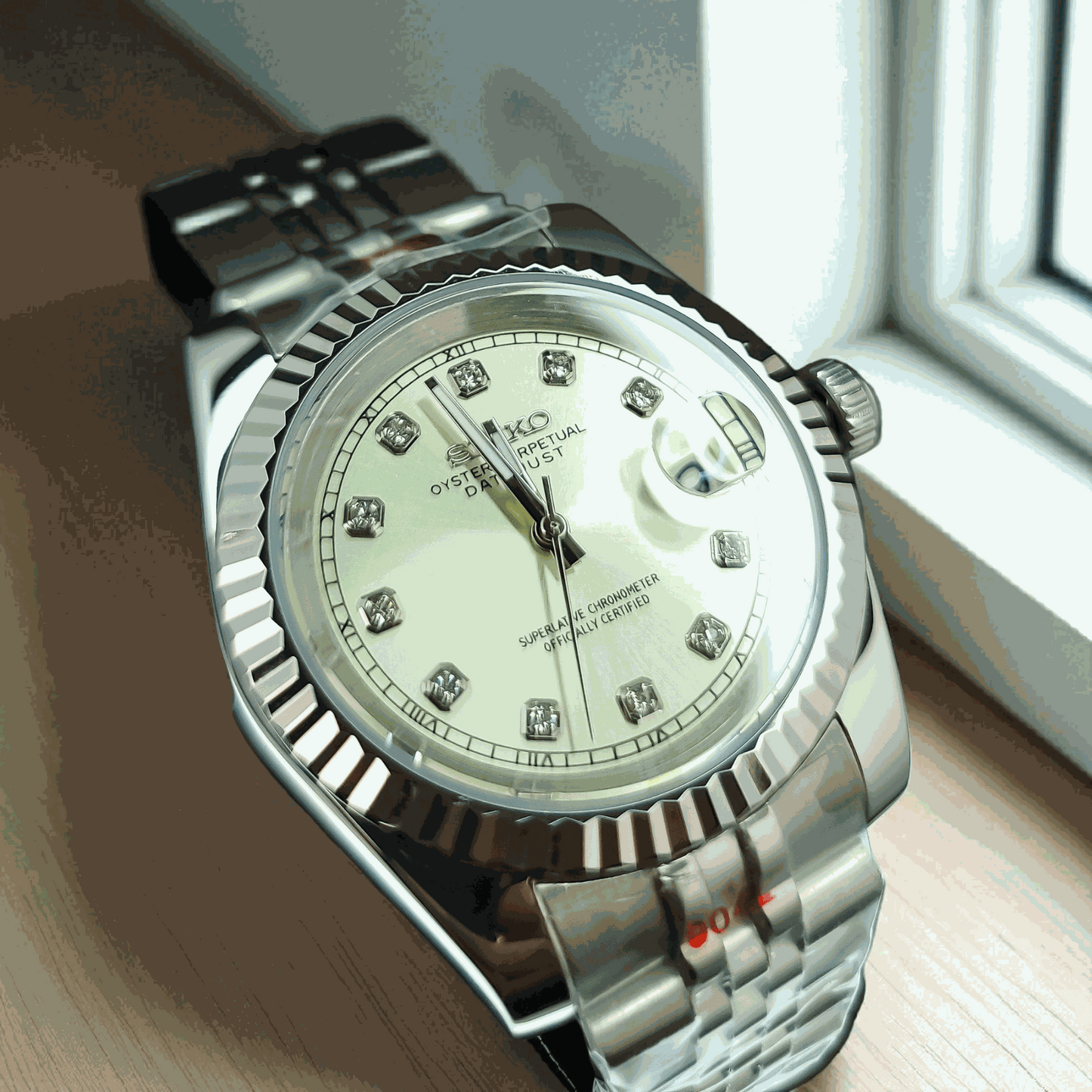 S Mod Date Window DJ Champagne Gem Dial - Modtime - MODTIME