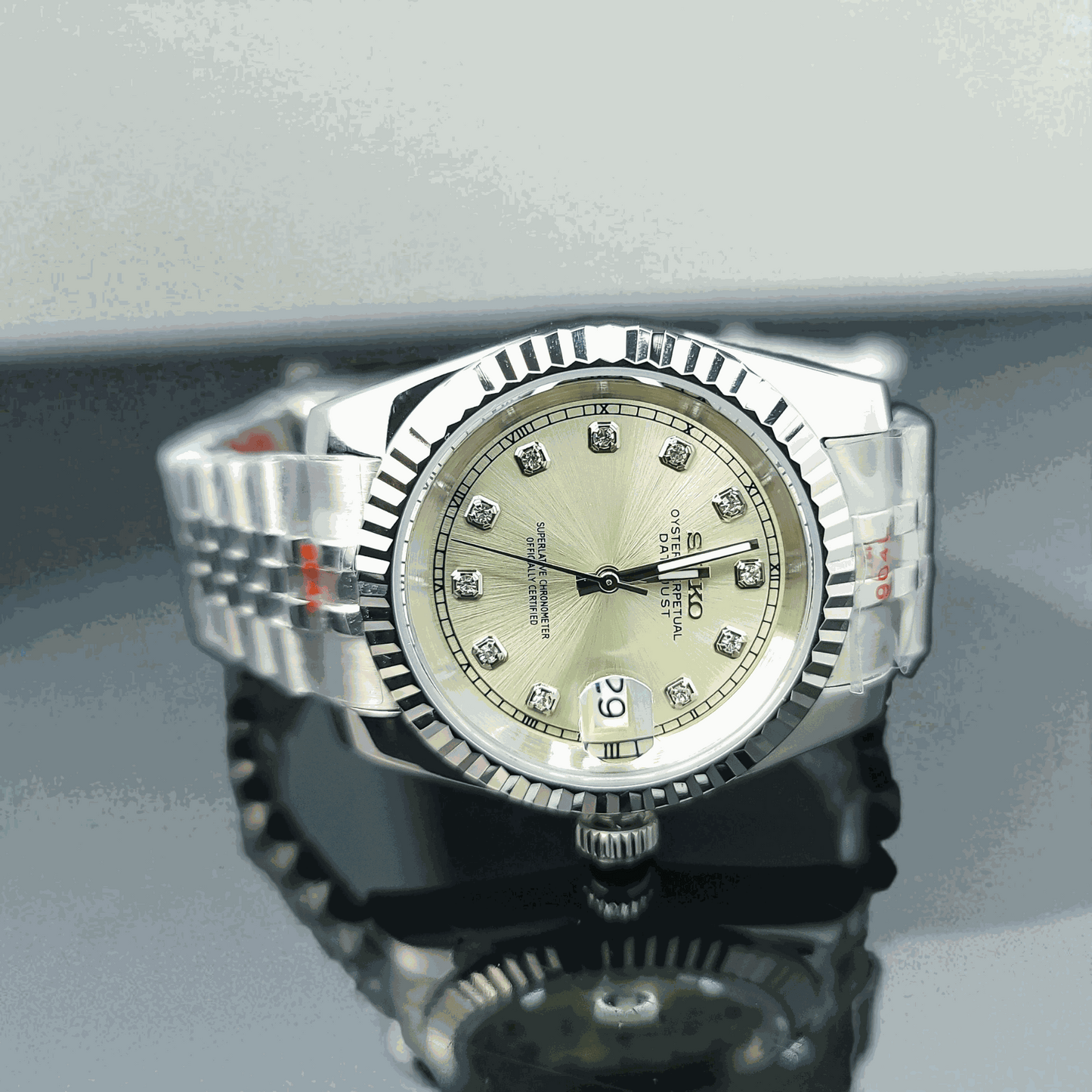 S Mod Date Window DJ Champagne Gem Dial - Modtime - MODTIME