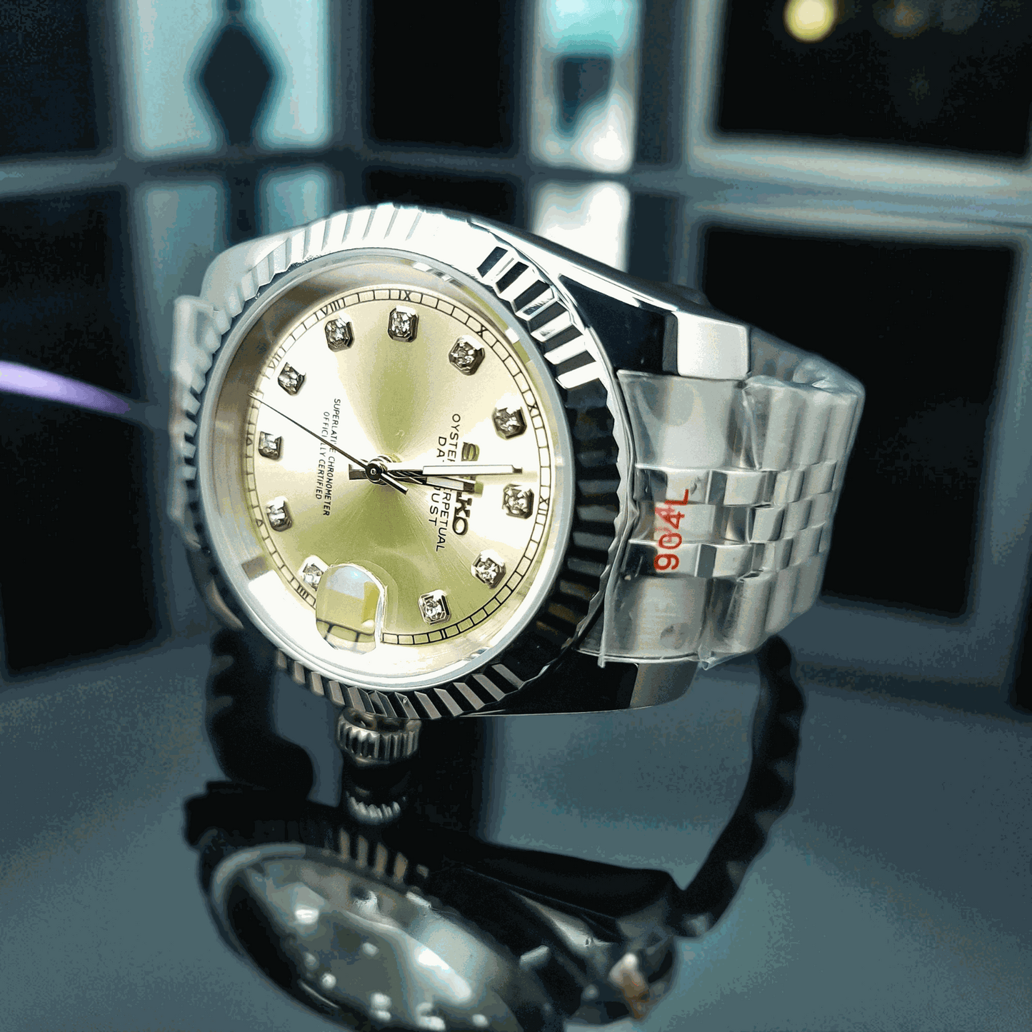 S Mod Date Window DJ Champagne Gem Dial - Modtime - MODTIME