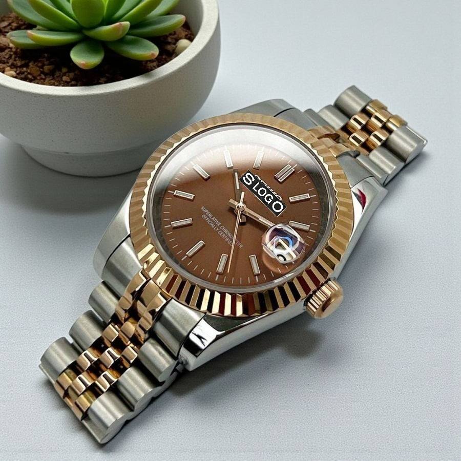 Seiko Mod DateJust aka SeikoJust Two-Tone Chocolate Dial - Modtime
