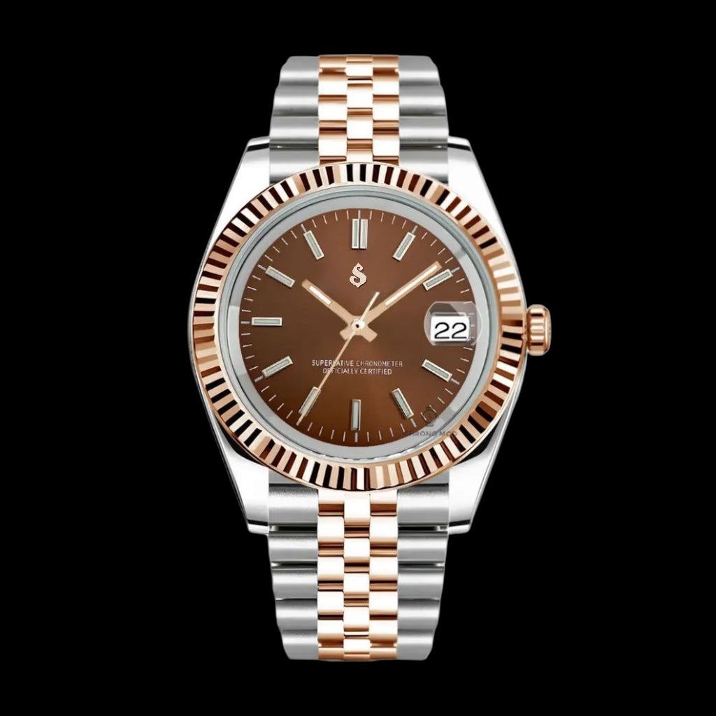 Seiko Mod DateJust aka SeikoJust Two-Tone Chocolate Dial - Modtime