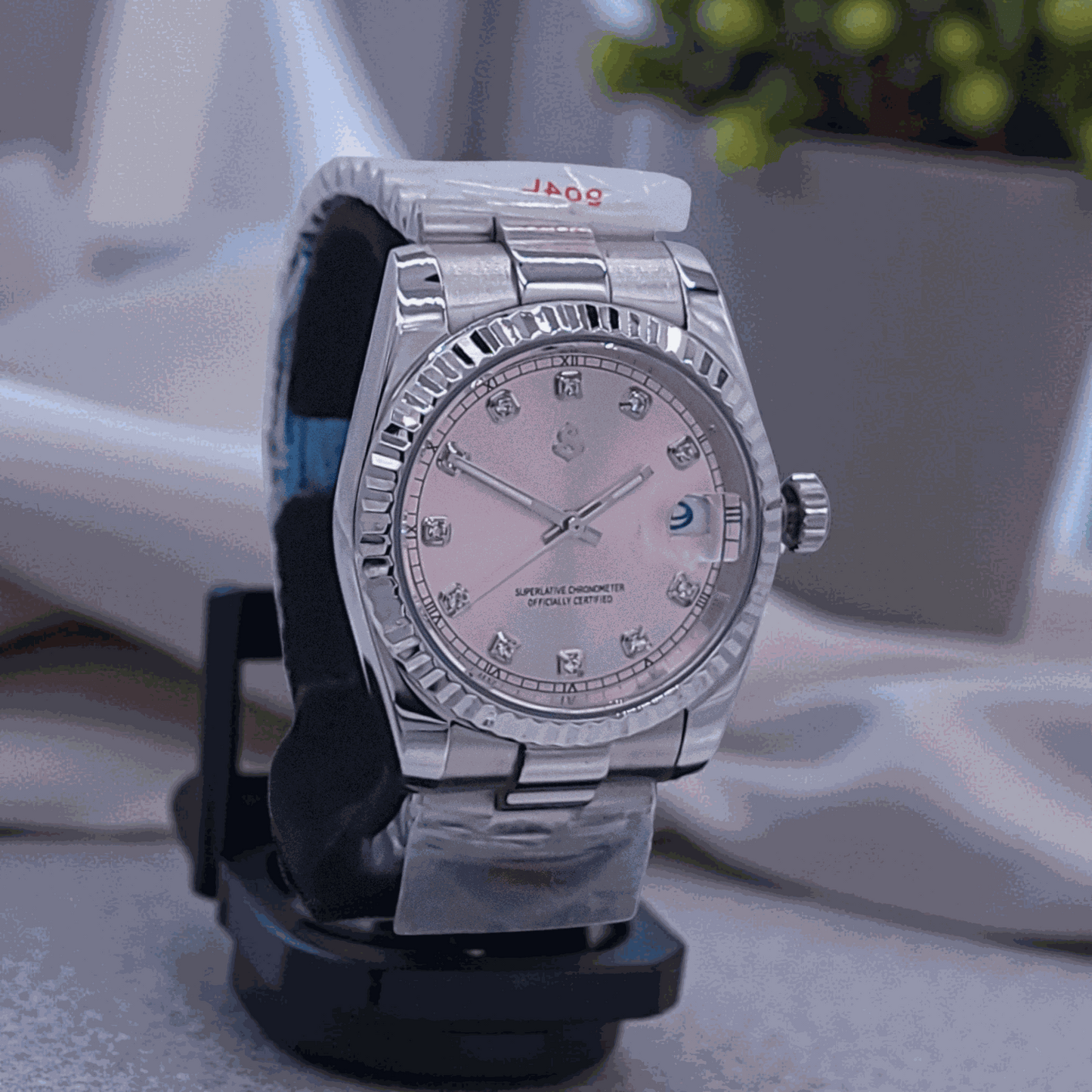 Seiko Mod Date Window Pink Gem Dial - Modtime - MODTIME