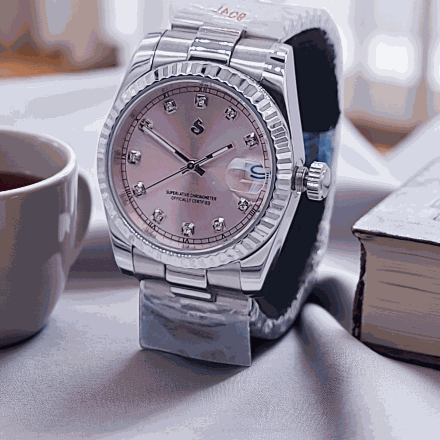 Seiko Mod Date Window Pink Gem Dial - Modtime - MODTIME