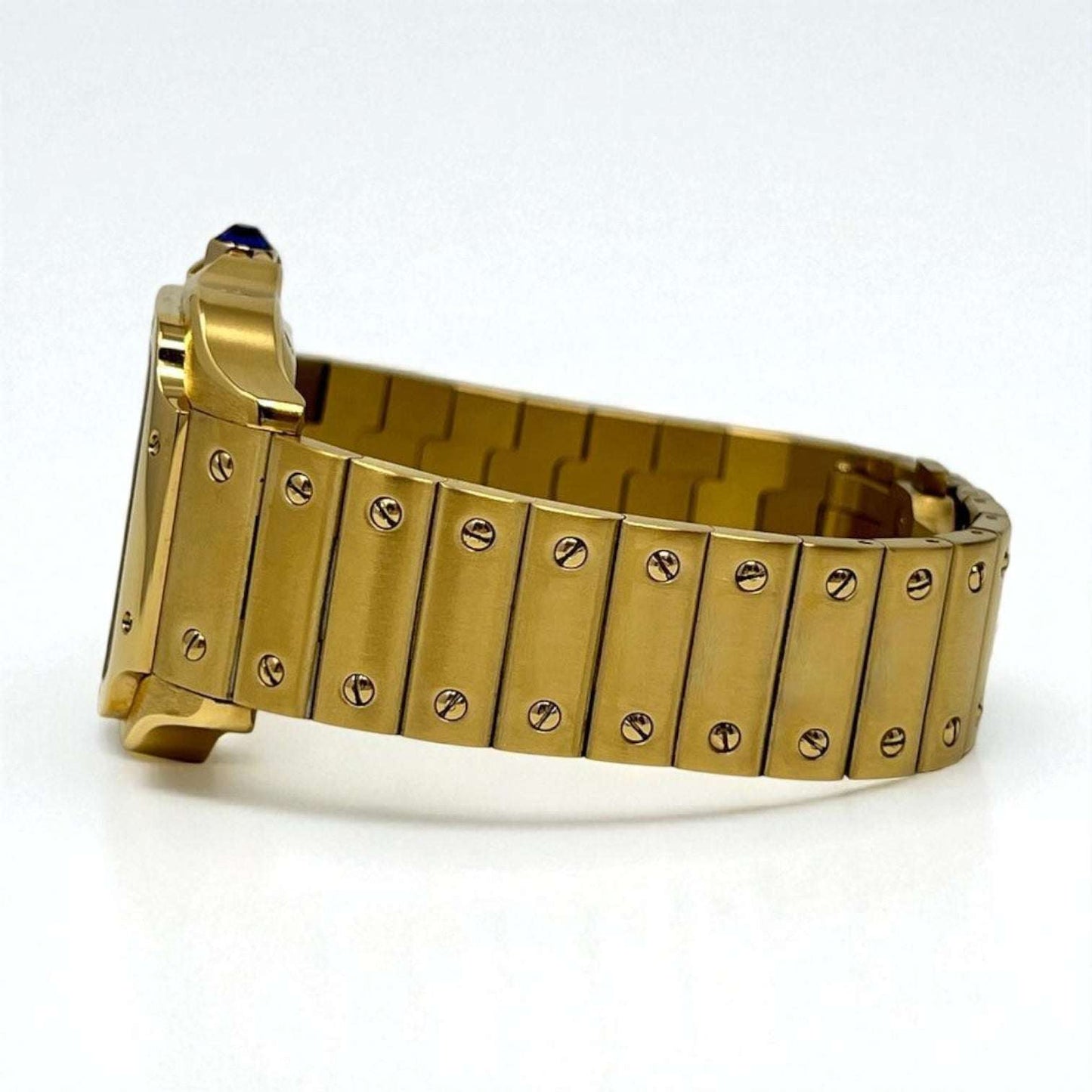 Santeiko gold case Seiko Mod watch with black dial and stainless steel bracelet by Modtime Creations