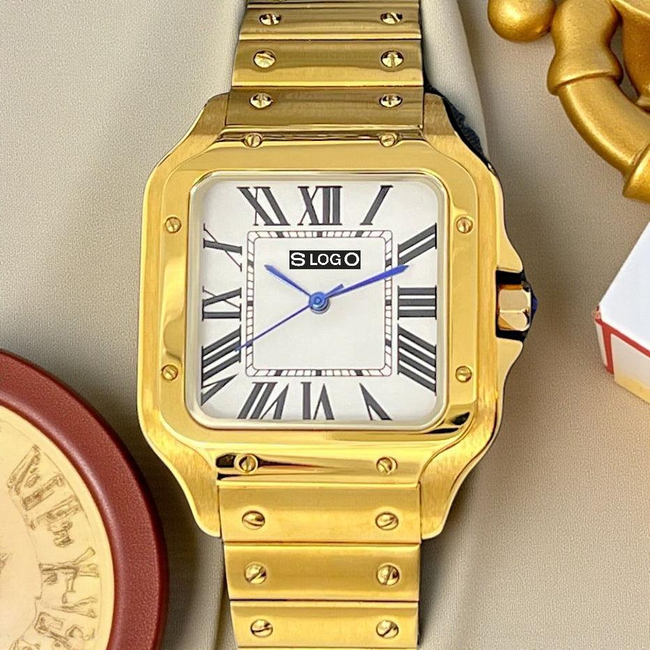 Seiko Mod Santos aka Santieko Gold Case White Dial - Modtime Creations