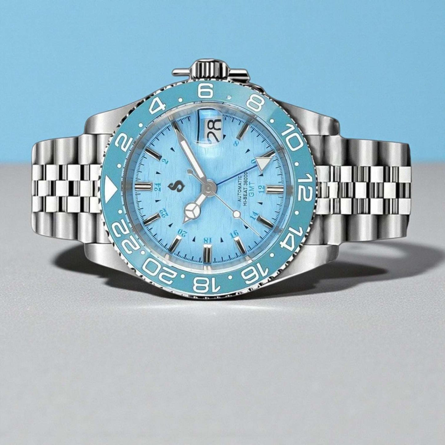 Seiko Mod Grand GMT Fusion Tiffany Blue Dial: Modtime Creations