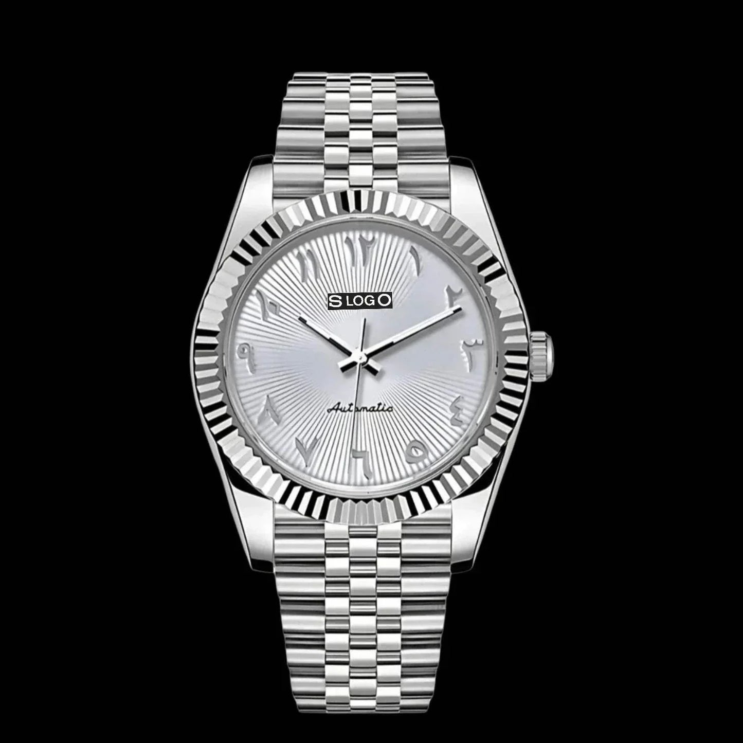 Seiko Mod Watches DateJust watch with Arabic dial and date window by Modtime Creations