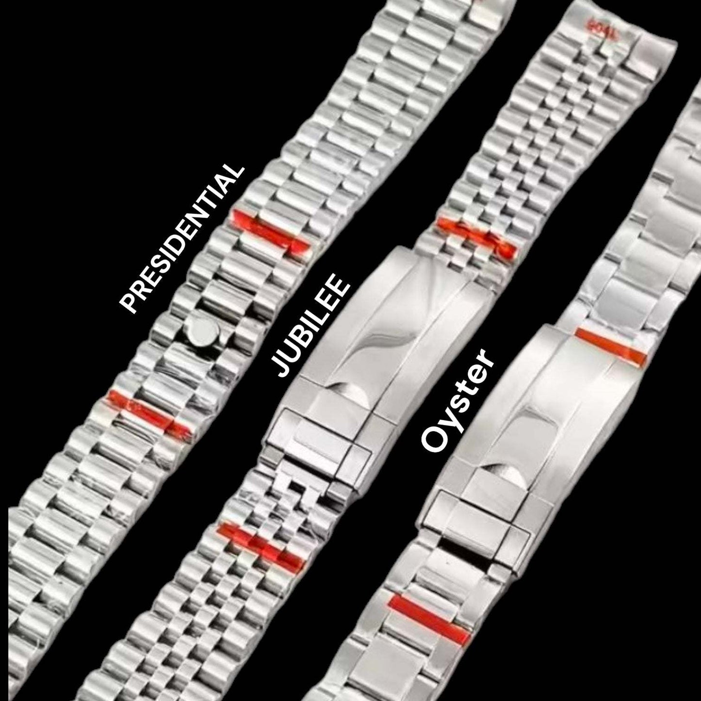 seiko Mod silver Rolex bracelets