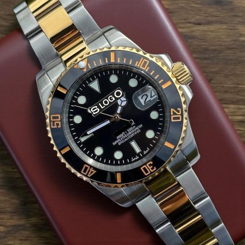 SeikMariner Black Gold Two - Tone Diver Mod Series - Modtime - MODTIME