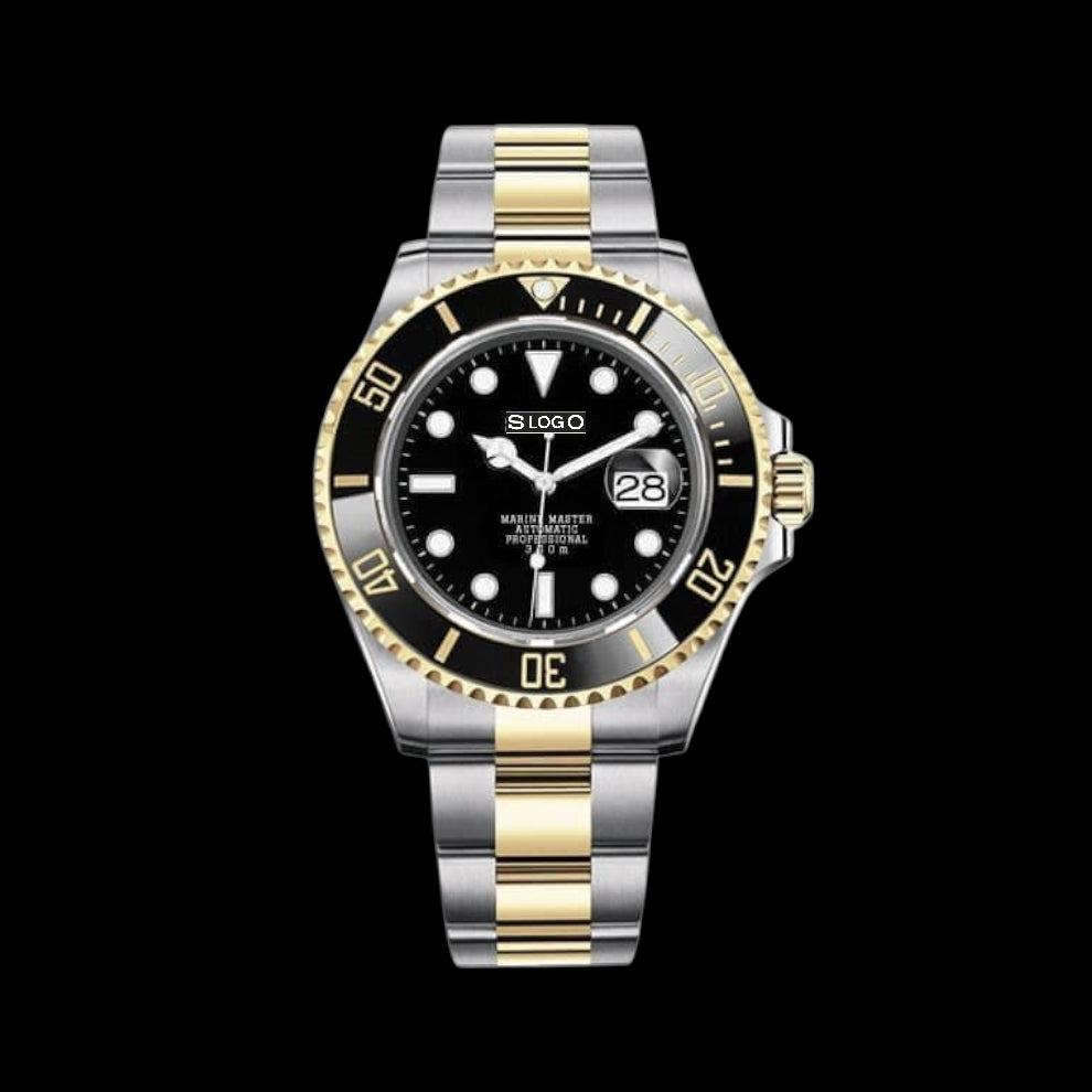 SeikMariner Black Gold Two - Tone Diver Mod Series - Modtime - MODTIME