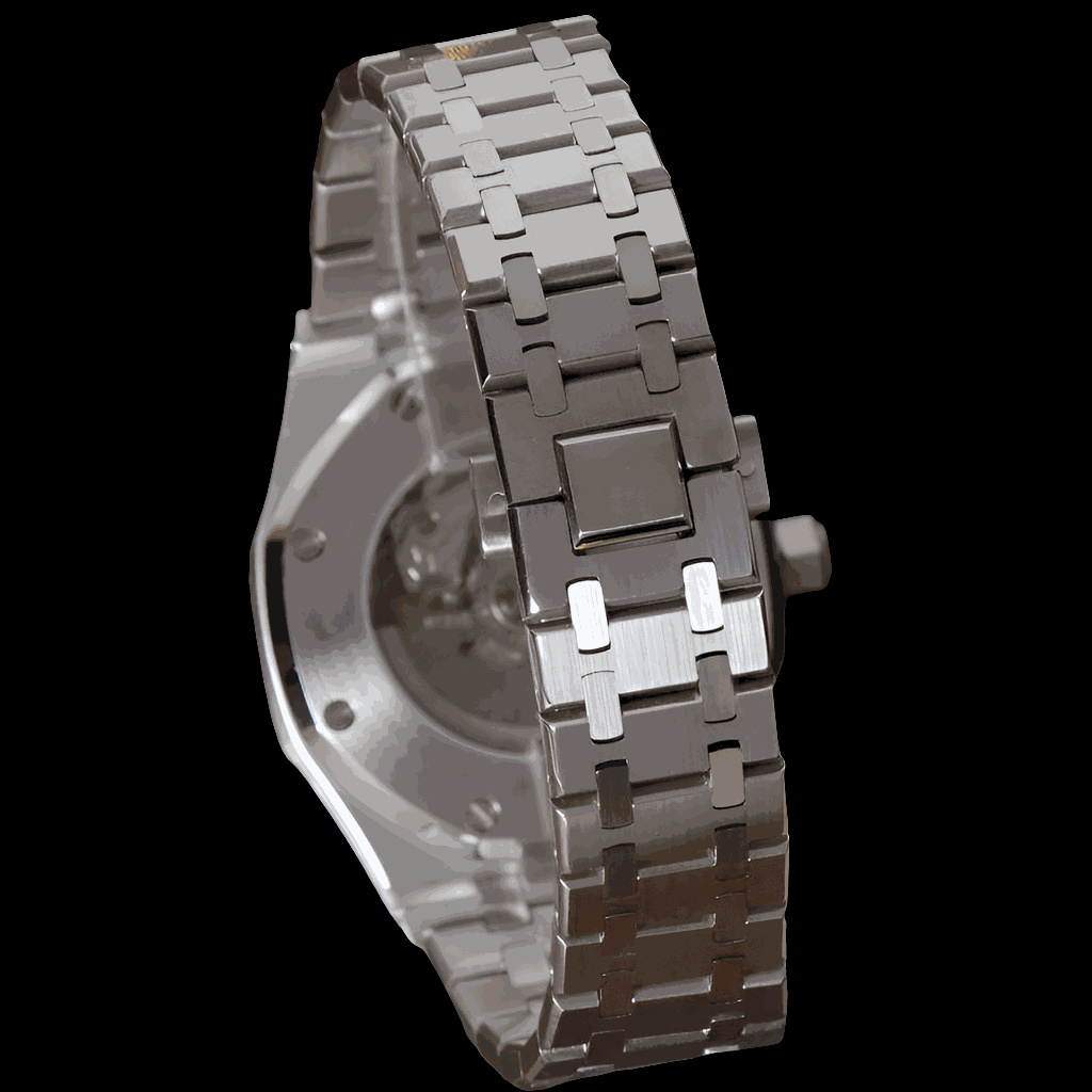 Seiko Mod Royal Oak aka SeikOak Silver case and Bracelet- MODTIME Creations