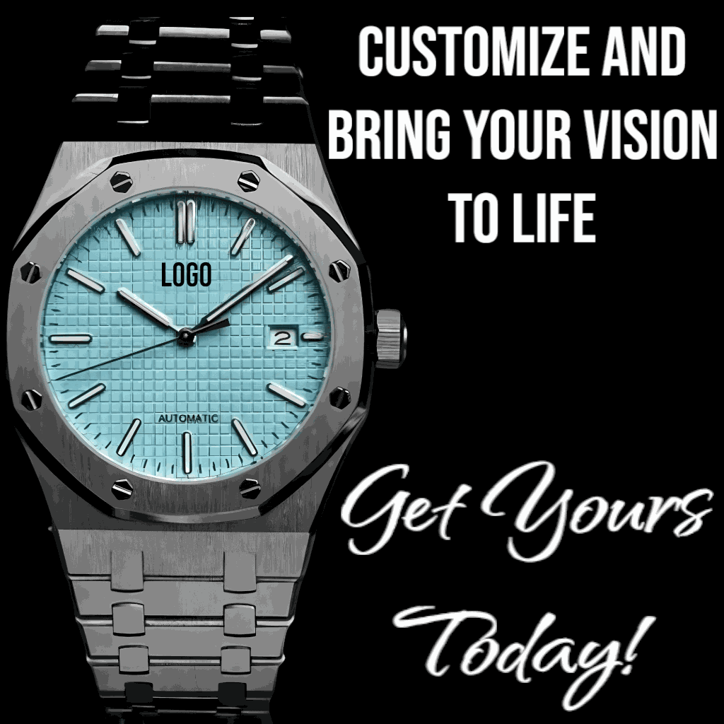 Seiko Mod Royal oak aka Seiko Oak Series - Tiffany Light Baby Blue - MODTIME Creations