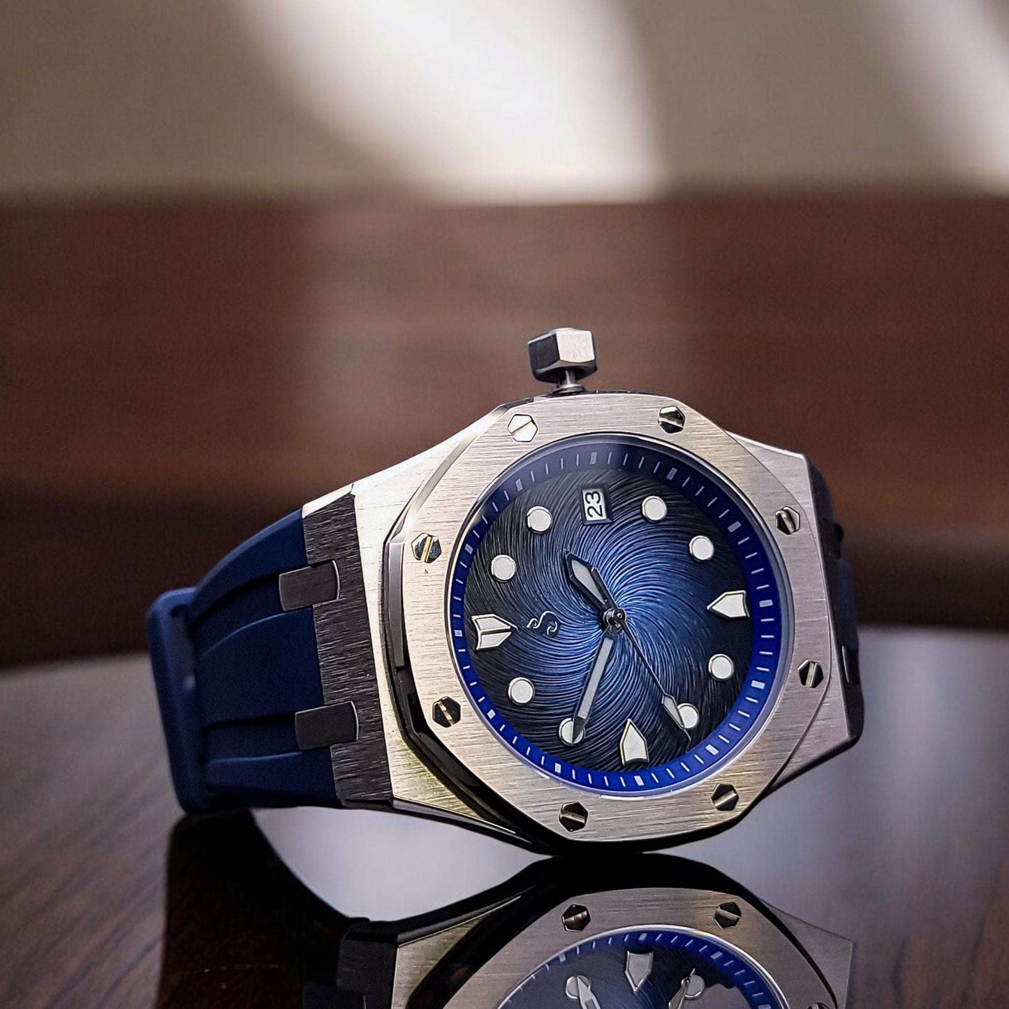 Seiko Mod Heritage "O" aka Seiko Oak Series - Sunburst Blue Dial - MODTIME