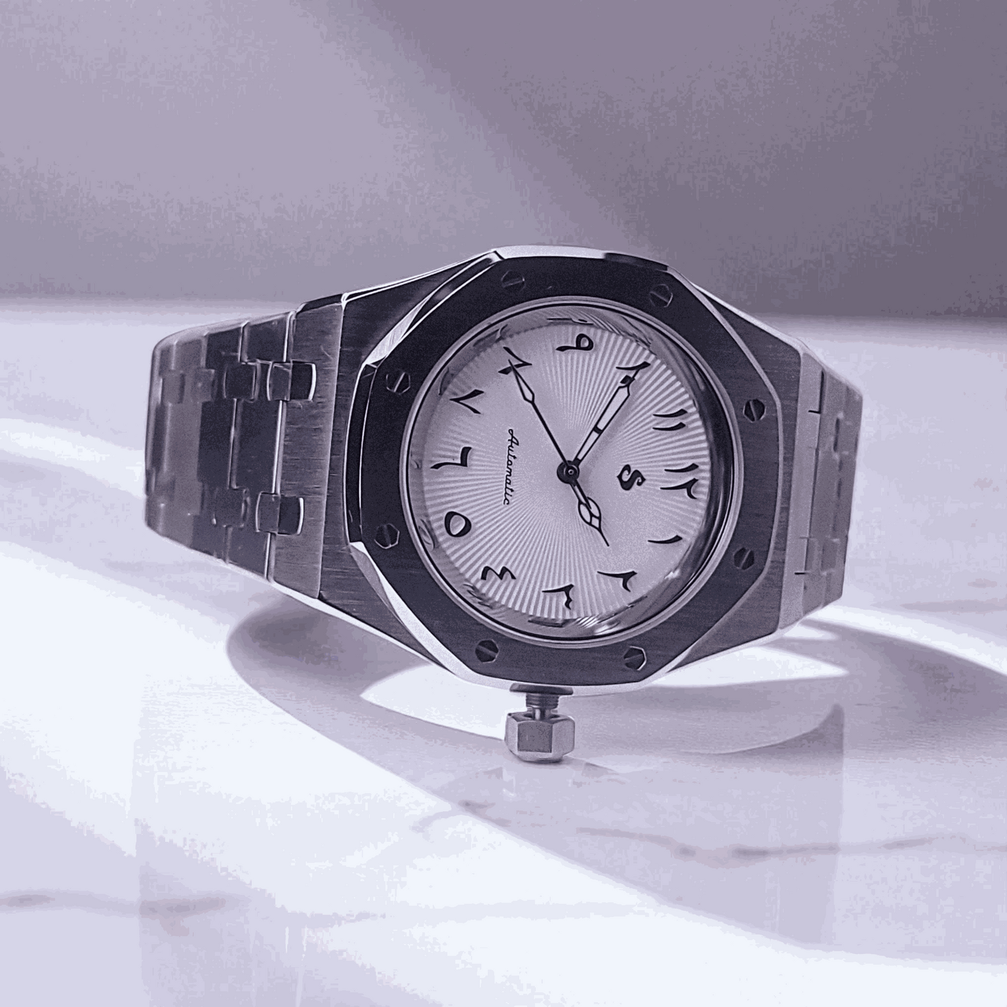 Seiko Mod Royal Oak luxury watch with 41mm stainless steel case and sapphire crystal from Modtime Creations