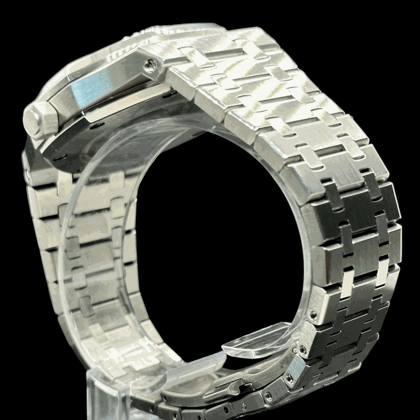 Seiko Mod Royal oak aka Seiko Oak - silver case and bracelet - Modtime