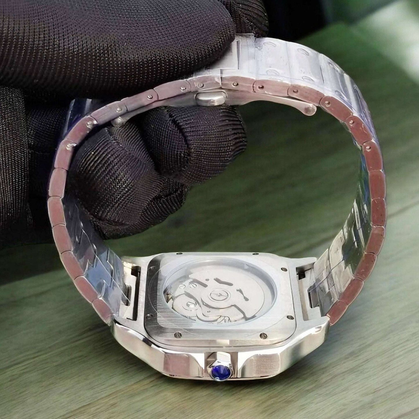 Seiko Mod Santos Silver case and Bracelet - Modtime Creations