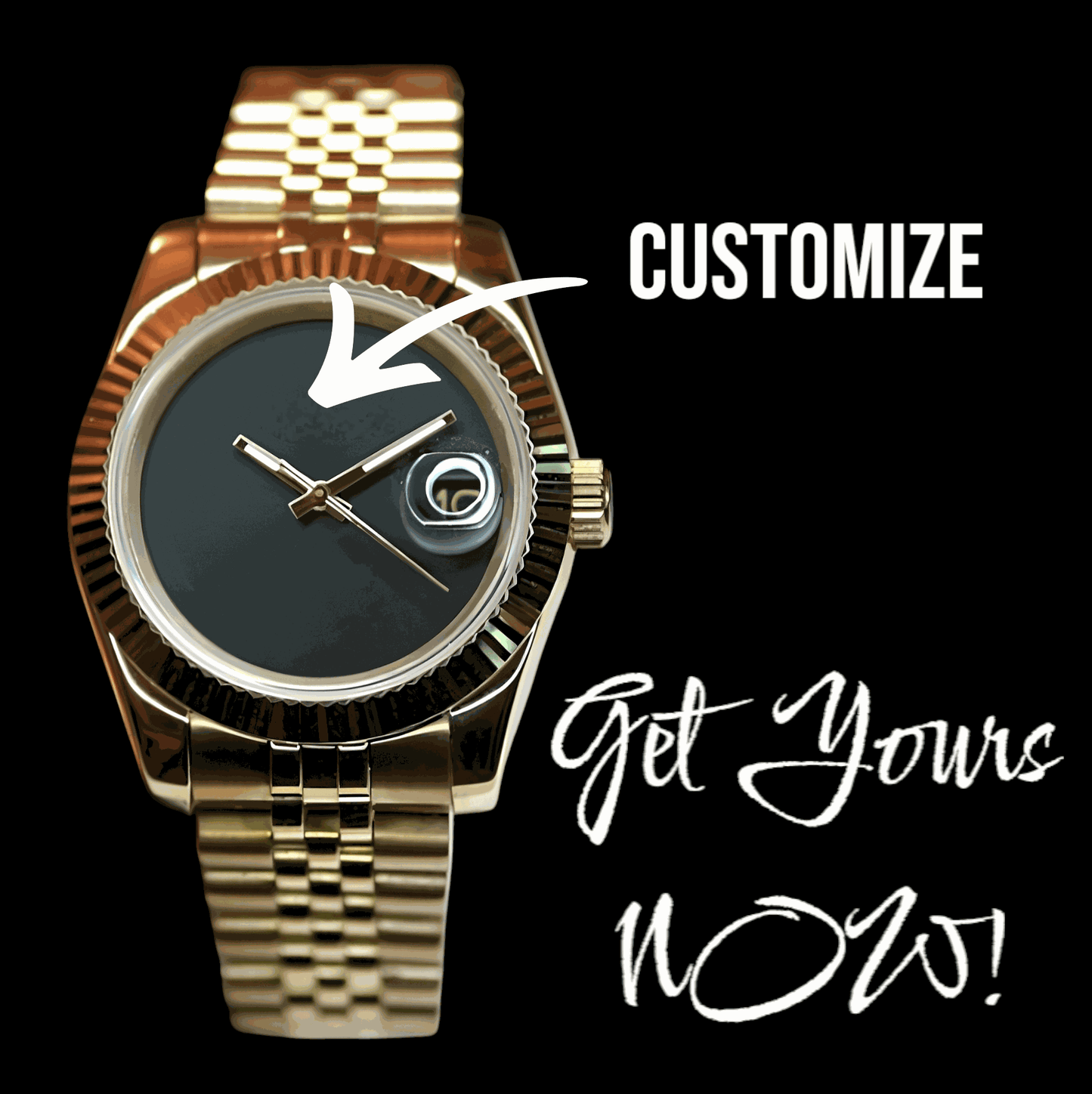 Seiko Mod dateJust aka SeikoJust Custom Sterile Dial - Modtime Creations
