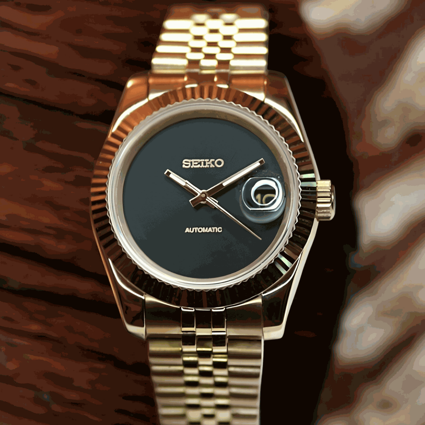 Seiko Mod dateJust aka SeikoJust Custom Sterile Dial - Modtime Creations
