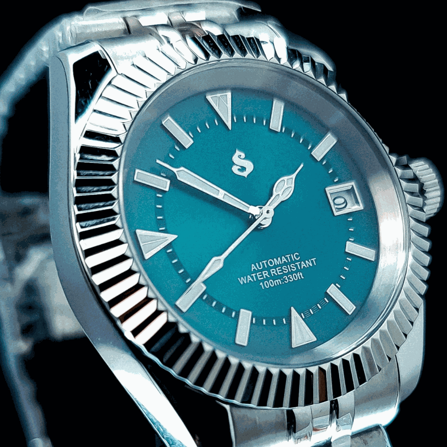 Seiko Mod watches Datejust aka SeikoJust Vintage Green Dial - Timeless - MODTIME Creations