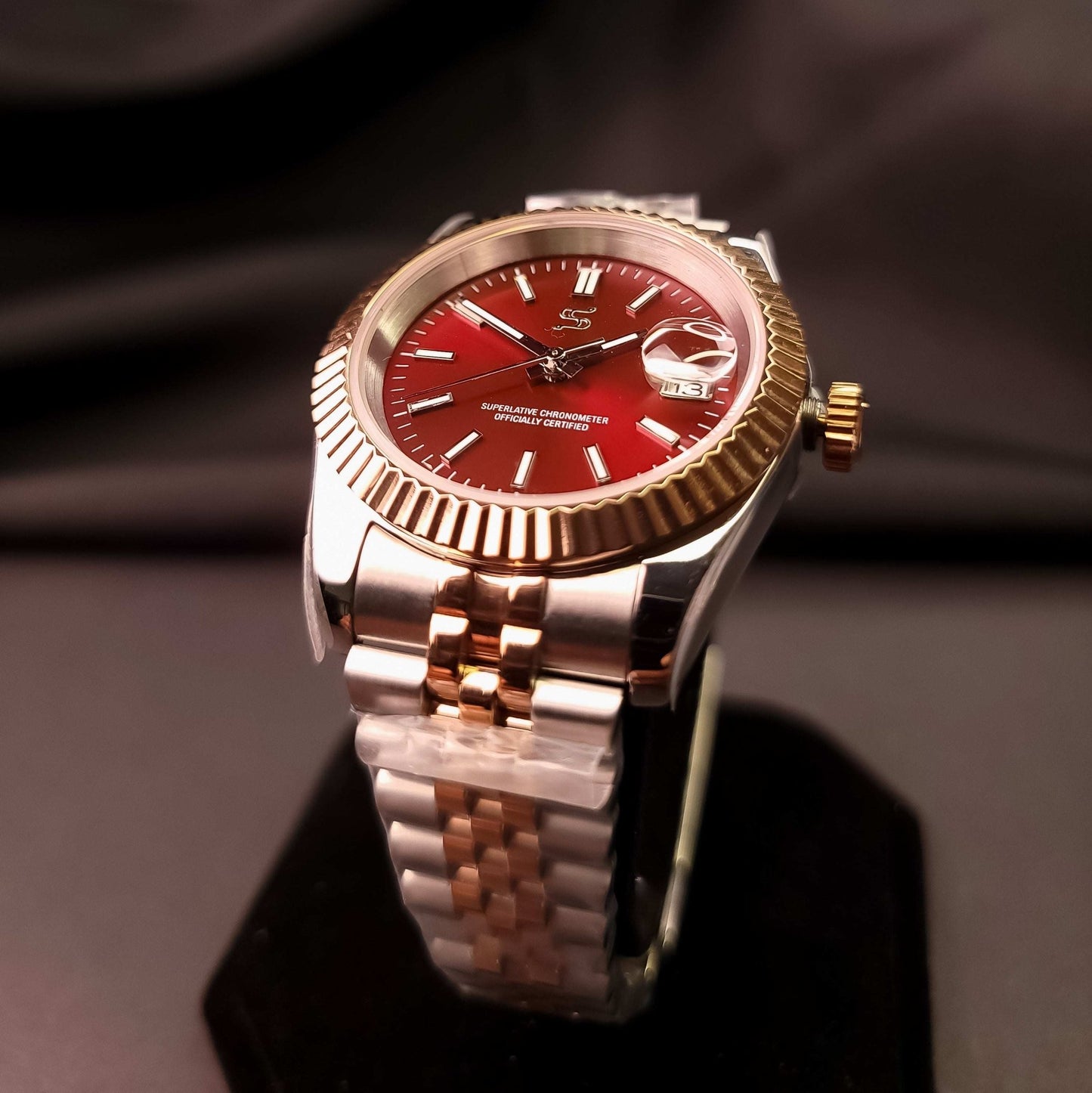 Seiko Mod SeikoJust Wine Dial Two - Tone - Modtime - MODTIME