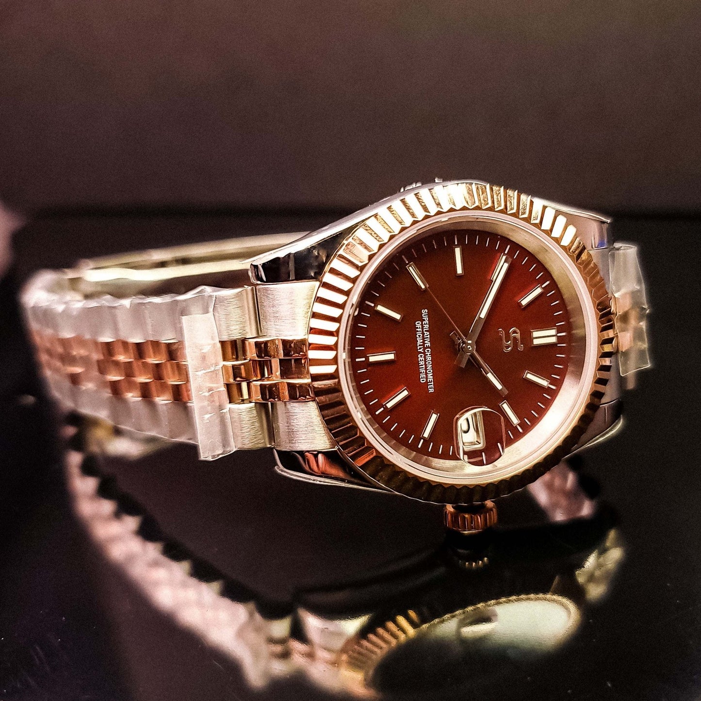 Seiko Mod SeikoJust Wine Dial Two - Tone - Modtime - MODTIME