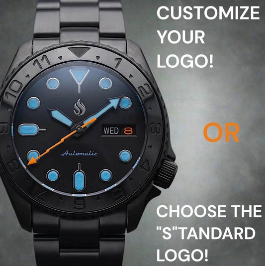 42MM SKX Stealth "Blue Orange" Diver Mod Watch - Modtime Creations