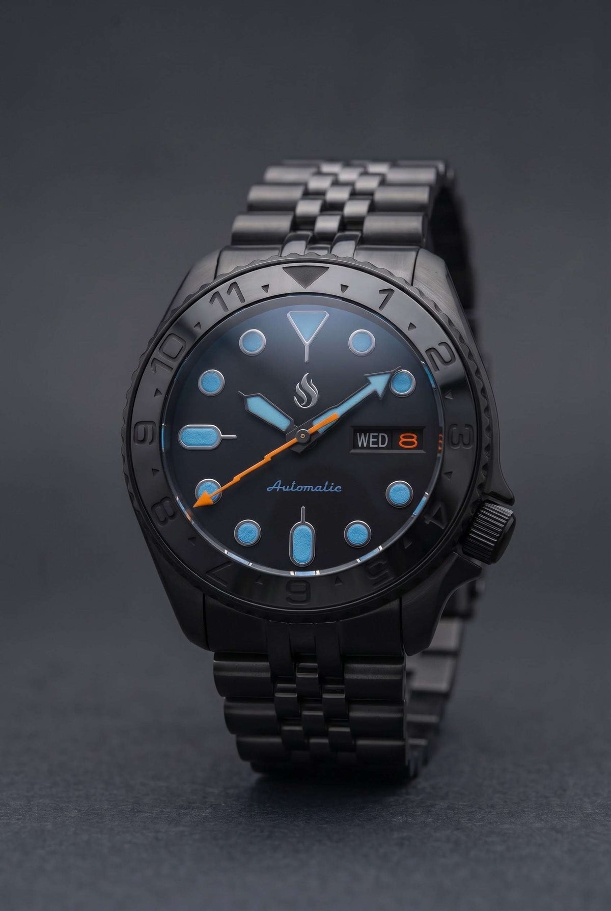 42MM SKX Stealth "Blue Orange" Diver Mod Watch - Modtime Creations