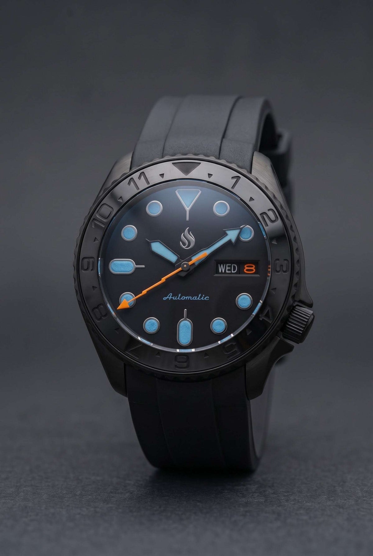 42MM SKX Stealth "Blue Orange" Diver Mod Watch - Modtime Creations