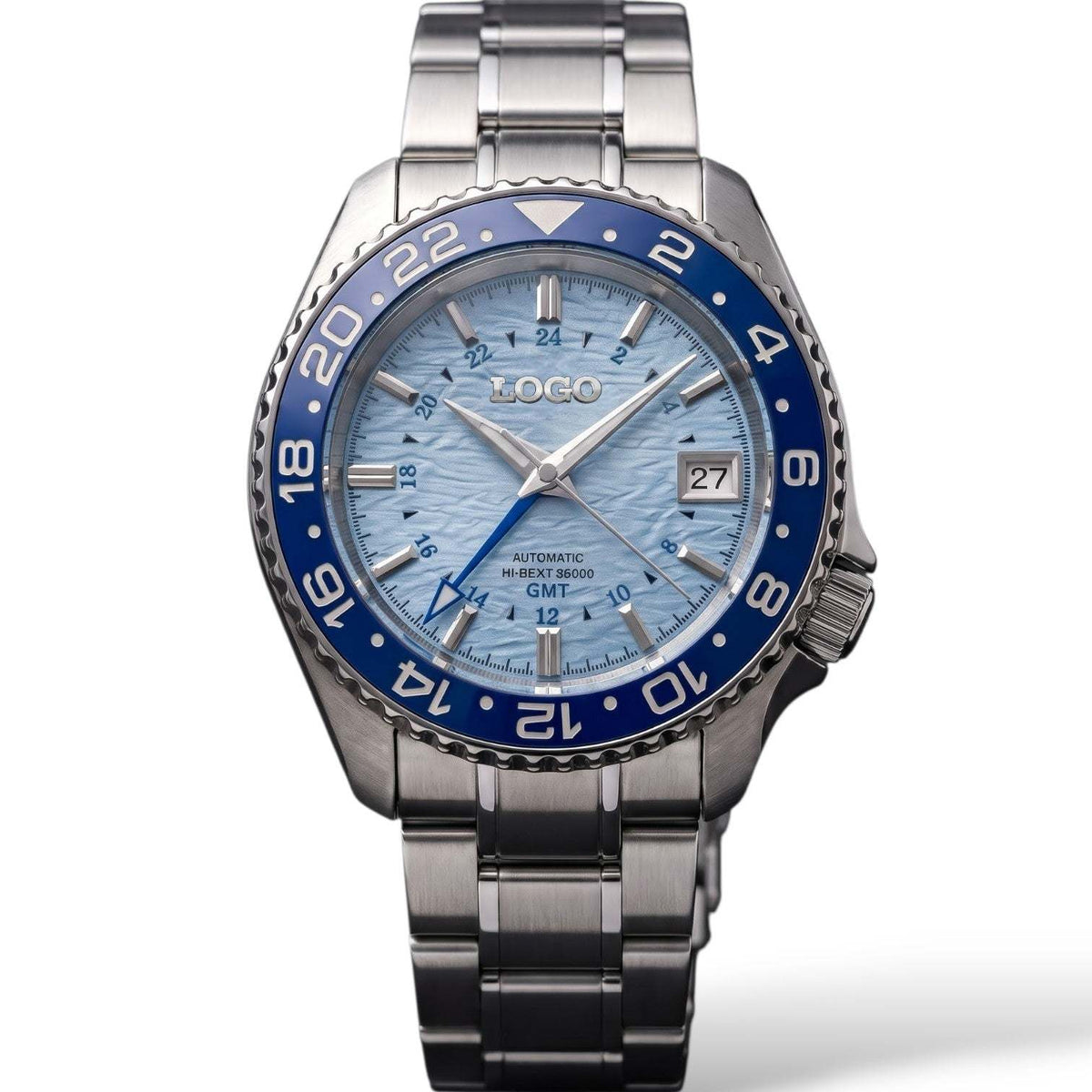 SeikGMT GS Dial "Tiff Blue Dark Blue Bezel Fusion" Mod Watch - Modtime Creations
