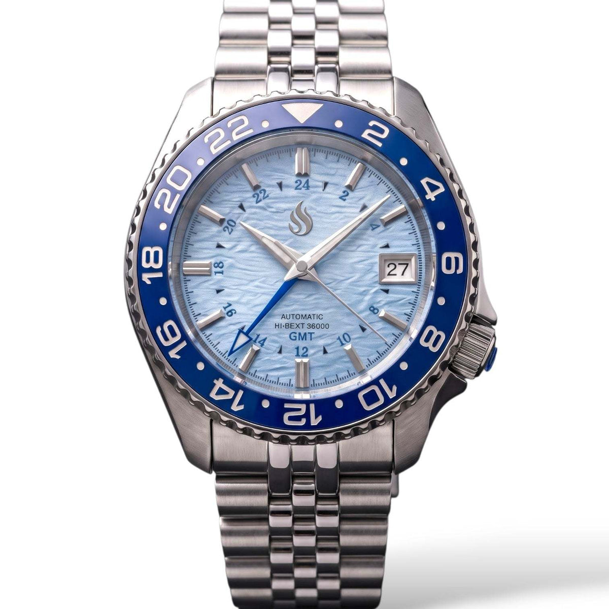 SeikGMT GS Dial "Tiff Blue Dark Blue Bezel Fusion" Mod Watch - Modtime Creations