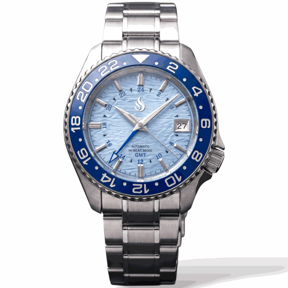 SeikGMT GS Dial "Tiff Blue Dark Blue Bezel Fusion" Mod Watch - Modtime Creations