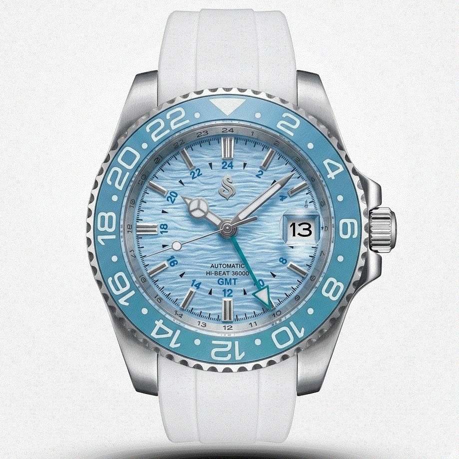 Seiko Mod Grand Seiko GMT Fusion Tiffany Blue Dial: Modtime Creations