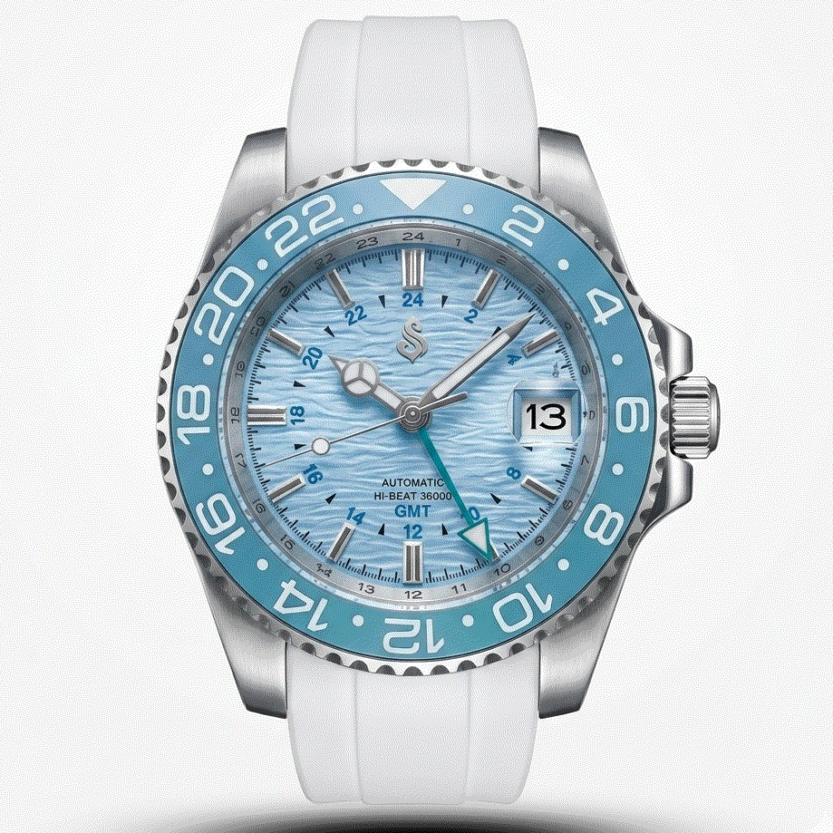 Seiko Mod Grand GMT Fusion Tiffany Blue Dial: Modtime Creations