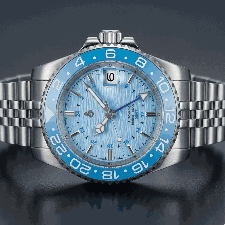 Seiko Mod Grand GMT Fusion Tiffany Blue Dial: Modtime Creations