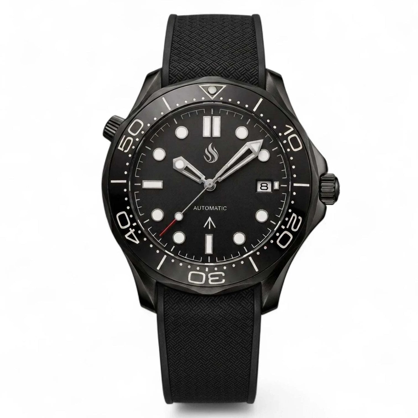 Stealth Black Dial 007 Master Homage Mod Watch - Signature Series