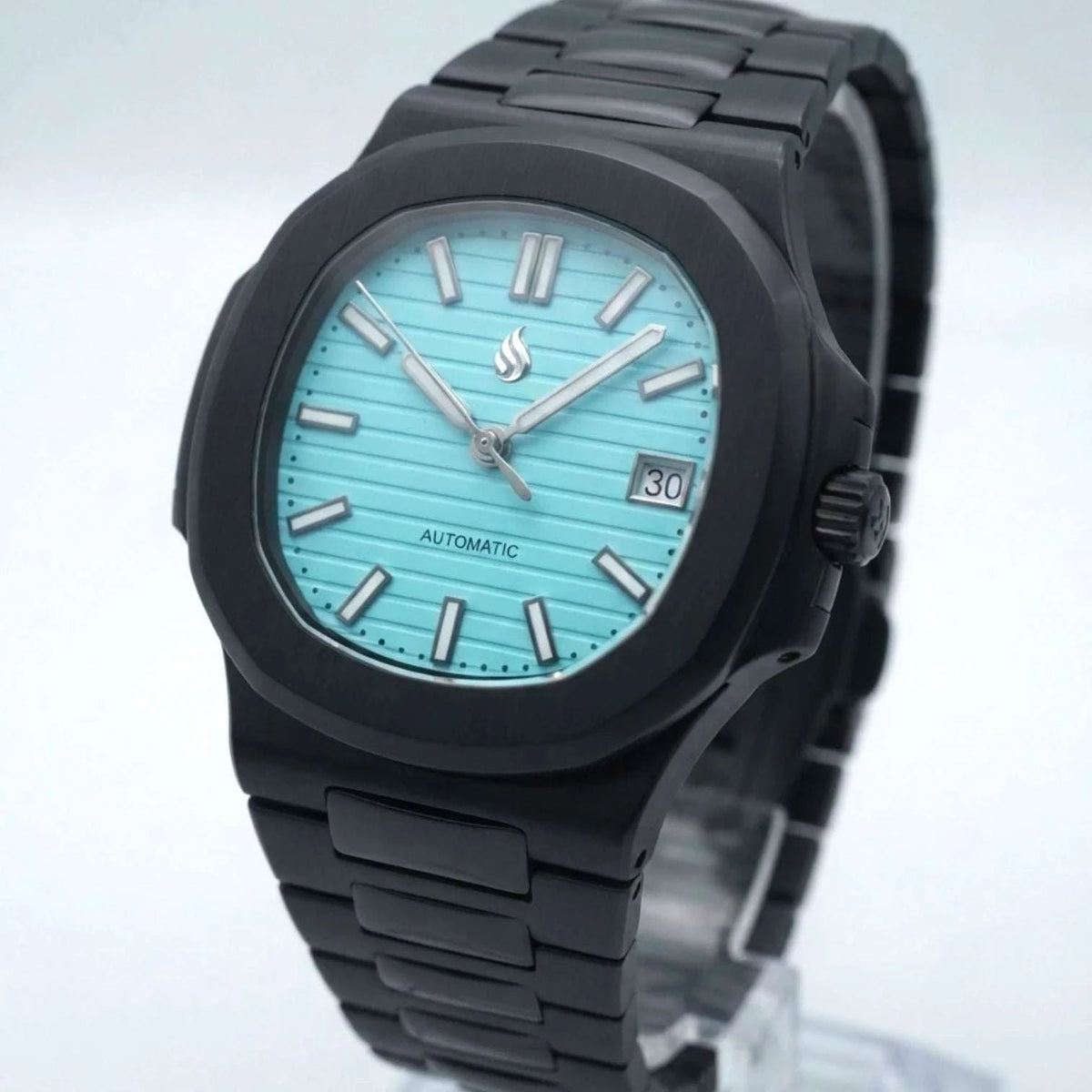 Seiko Mod Nautilus Series Stainless Steel watch with NH35 automatic movement and sapphire crystal by Modtime Creations