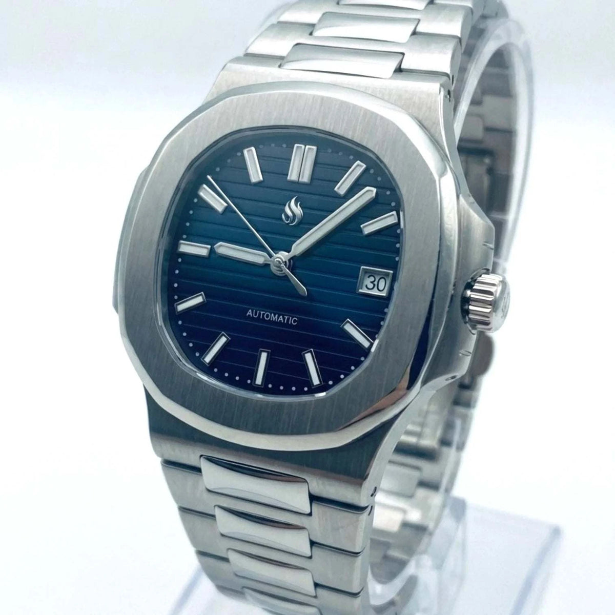 Seiko Mod Nautilus Series Stainless Steel watch with NH35 automatic movement and sapphire crystal by Modtime Creations
