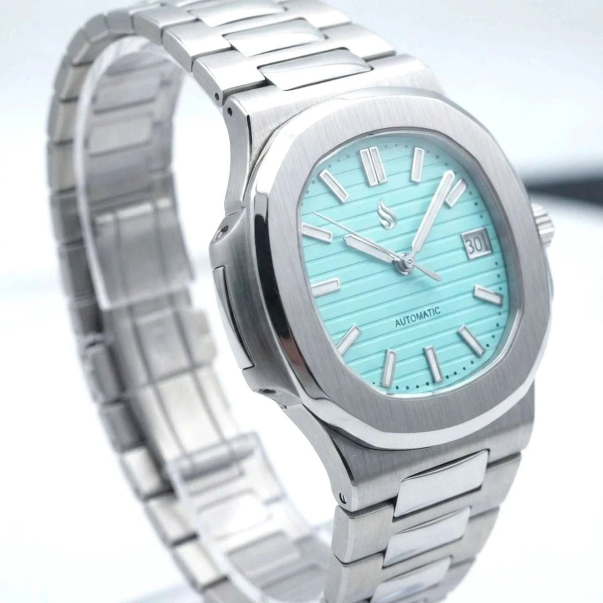 Seiko Mod Nautilus Series Stainless Steel watch with NH35 automatic movement and sapphire crystal by Modtime Creations