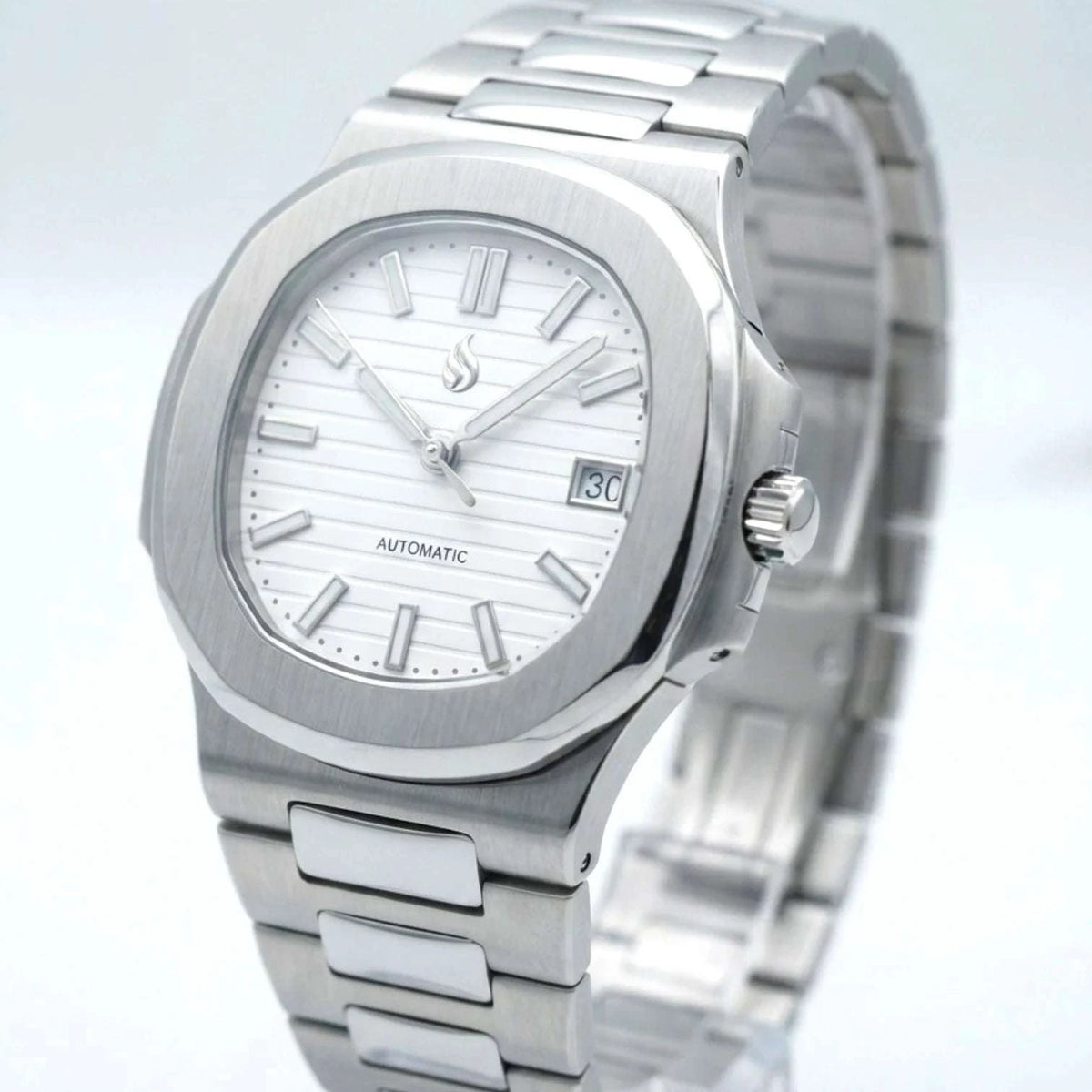 Seiko Mod Nautilus Series Stainless Steel watch with NH35 automatic movement and sapphire crystal by Modtime Creations