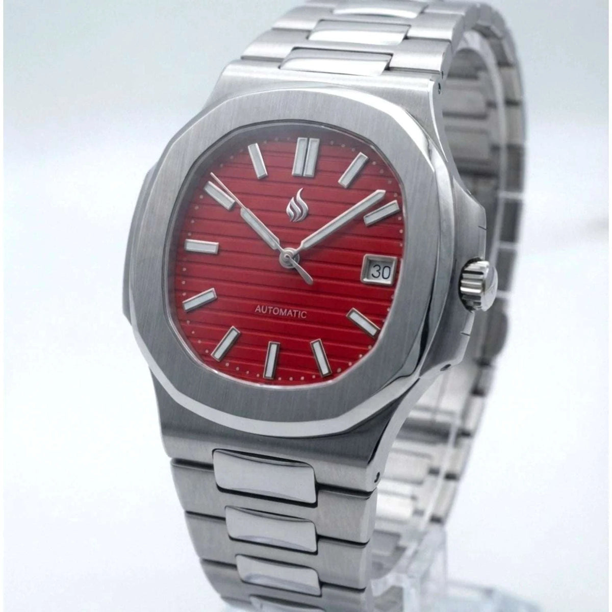 Seiko Mod Nautilus Series Stainless Steel watch with NH35 automatic movement and sapphire crystal by Modtime Creations