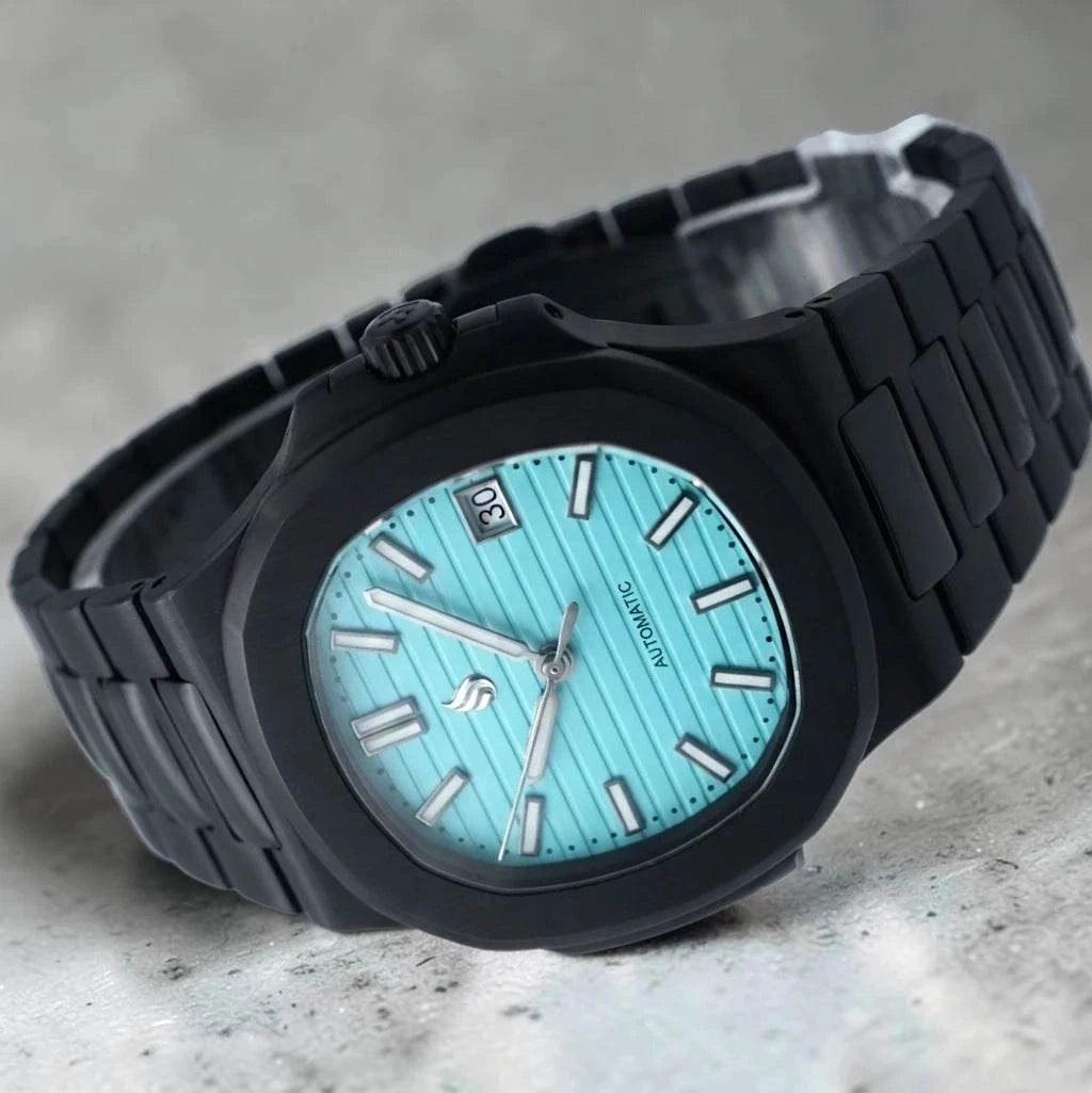 Seiko Mod Nautilus Series Stainless Steel watch with NH35 automatic movement and sapphire crystal by Modtime Creations