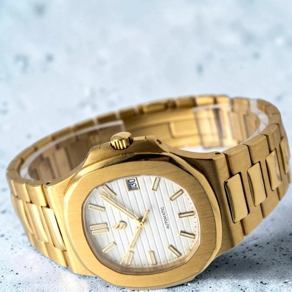Seiko Mod Nautilus Series Stainless Steel watch with NH35 automatic movement and sapphire crystal by Modtime Creations