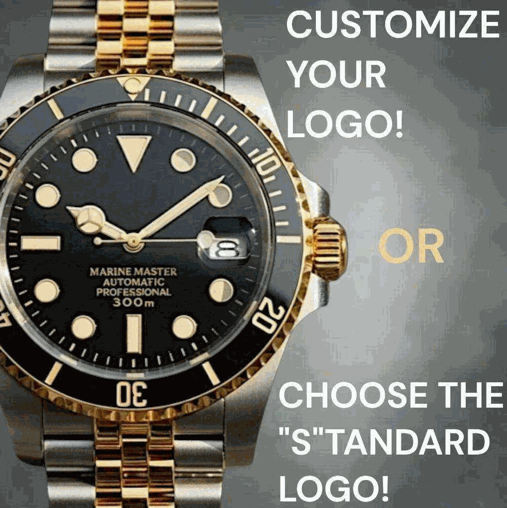 SeikMariner Black Gold Two-Tone Diver Mod Watch Series – Modtime Creations