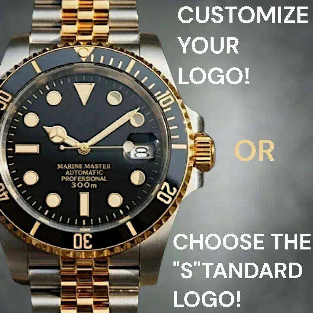 SeikMariner Black Gold Two-Tone Diver Mod Watch Series – Modtime Creations