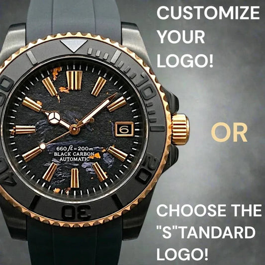 Modded Seiko Watches Yachtmaster with black and Gold Grand Seiko Dial built by Modtime Creations