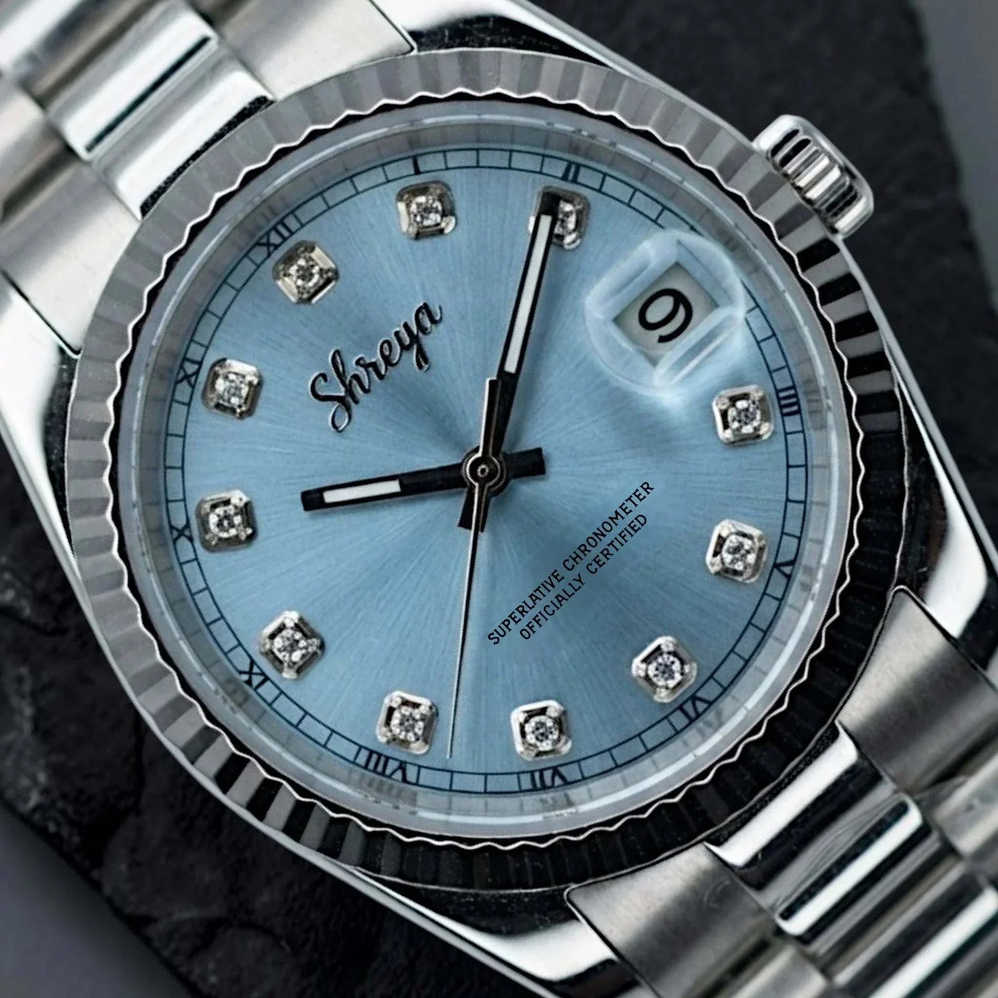 SEIKO MOD WATCHES DATEJUST TIFFANY BLUE GEM DIAL AT MODTIME CREATIONS 